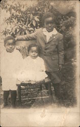 Three young African American children Postcard