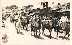 Street Scene with Horses Postcard