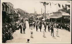 Parade, 1930's Angels Camp, CA Postcard Postcard Postcard