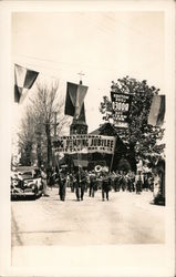 Frog Jumping Jubilee parade Postcard