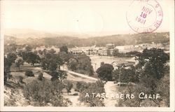 View of town from hillside Postcard