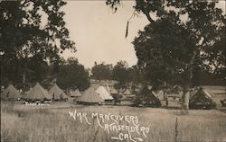 War Maneuvers Atascadero, CA Alsup Photo Postcard Postcard Postcard