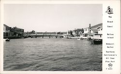 The Grand Canal, Balboa Island, Newport Harbor - Southern California's All Year Play Port Postcard