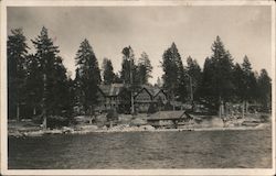 Lake Front Resort, Brockway Lake Tahoe Postcard