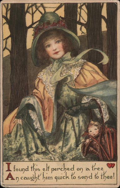 Woman with Elf Artist Signed