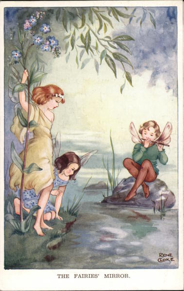 The Fairies' Mirror - Rene Cloke Artist Signed