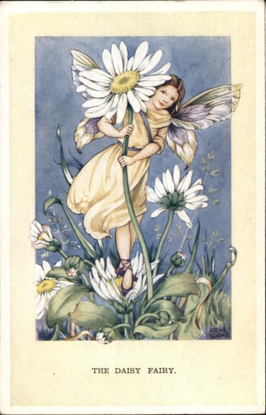 Fairy - a young girl - holding a daisy, The Daisy Fairy