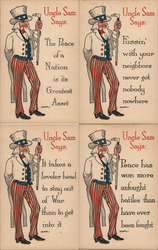 Set of 4 Cards: Uncle Sam Says Postcard