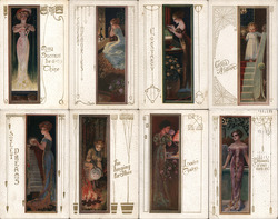 Set of 6: Women, Children Fantasy Postcard