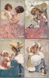 Set of 4: Celesque Series Mothers & Daughters Postcard