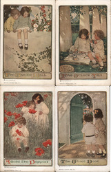 Set of 4: Series 100 Children Postcard