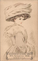 Collection de la Creme Simon No. 11 - Parisienne 1908 - Drevill Postcard