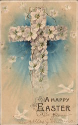 Easter - Cross Made of Dogwood Blossoms Postcard