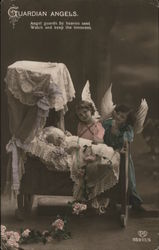 Guardian Angels - Angel guards by Heaven sent - Watch and keep the innocent Postcard