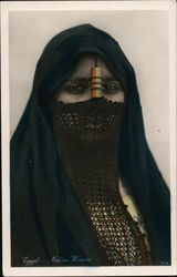 Egyptian Woman Wearing a Burqa Postcard
