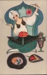 Belly Dancing Woman Postcard