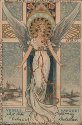Art Nouveau Angel Postcard