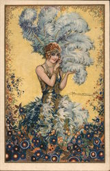 Dancing Woman w/Fancy Headdress Postcard
