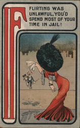 If Flirting was Unlawful You'd Spend Most of Your Time In Jail Postcard