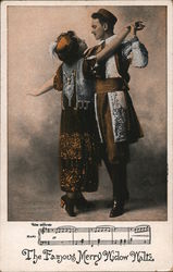 The Famous Merry Widow Waltz (Man and woman dancing) Opera Postcard Postcard Postcard