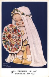 Bride: All Dressed up an' Nowhere to Go Mabel Lucie Attwell Postcard Postcard Postcard