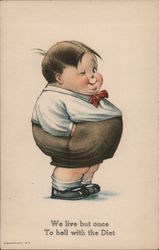Chubby Child Winks At The Viewer Postcard