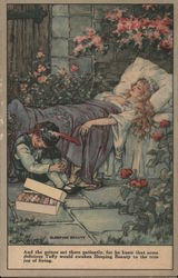 Sleeping Beauty and her Prince - Fralinger's Salt Water Taffy Postcard