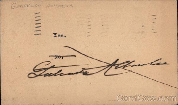 Correspondence Card for Mrs. Rudolph Altrocchi Postal Cards & Correspondence