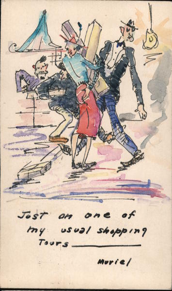 Just on one of my usual shopping tours - Muriel Hand Drawn