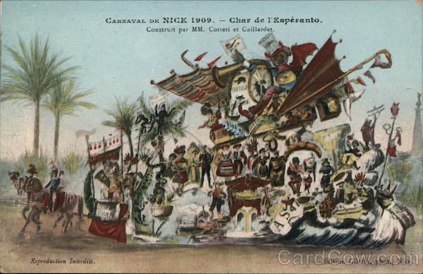 Carnaval De Nice 1909 Esperanto France