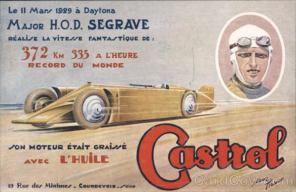 Major Henry Segrave’s Golden Arrow - Castrol Motor Oil Daytona Beach Florida