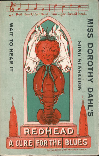 Miss Dorothy Dahl's Redhead, a Cure for the Blues New York