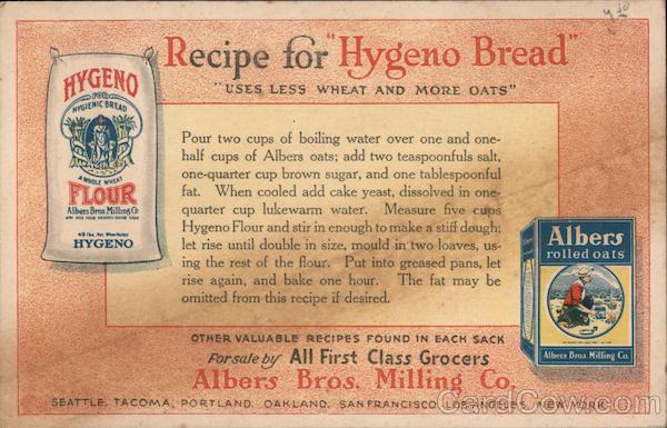 Hygeno Flour and Albers Rolled Oats-Albers Bros. Milling Co.