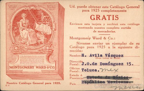 Montgomery Ward Catalog 1925 - Departamento de Exportación Chicago Illinois