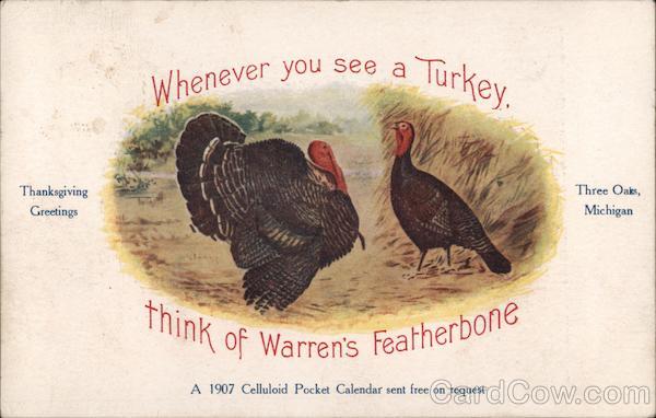 Whenever you see a Turkey, think of Warren's Featherbone