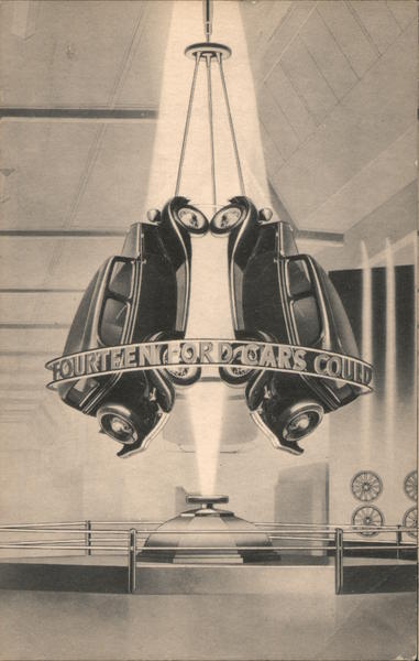 Hanging Cars - World's Fair 1934 Chicago Illinois