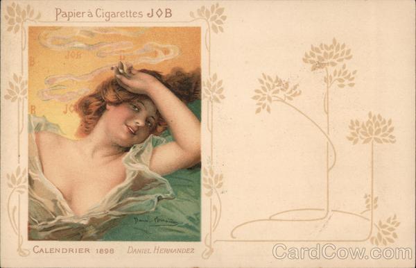 JOB Cigarette Papers Calendrier 1898 Daniel Hernandez