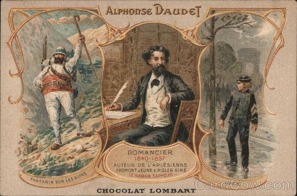 Alphonse Daudet Chocolat Lombart Paris France Advertising