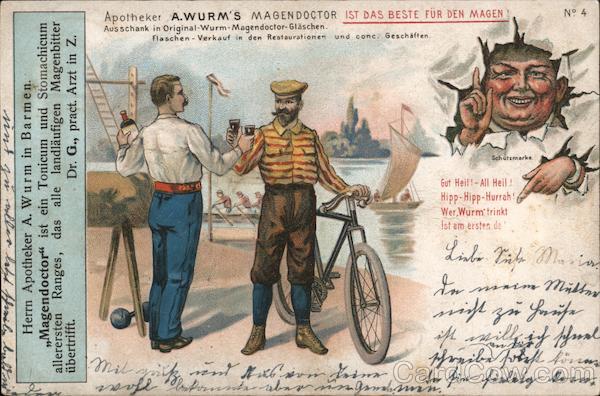 Apotheker A.Wurm's Stomach Doctor Barmen Germany Advertising