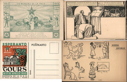 Lot of 4 Esperanto Postcards Postcard Postcard Postcard