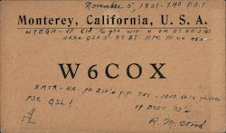 W6COX Postcard