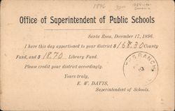 Office of Superintendent of Public Schools Postcard