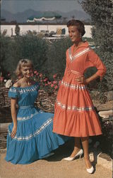 Patio Dresses by Sun Ray of Arizona - In Carefree Cotton Georgette Postcard Postcard Postcard