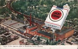 Lucky Stirke cigarette plant Postcard