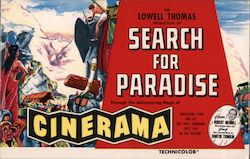 The Lowell Thomas Procduction of Search for Paradise Through the Adventuring Magic of Cinerama Postcard
