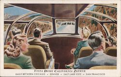 Vista Dome California Zephyr Postcard