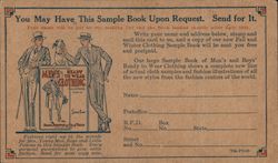 Men's Ready to Wear Clothing. Sears, Roebuck and Co. of Texas Postcard