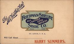 Friedman-Shelby Shoe Co. All leather shoe makers Postcard
