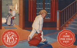 K&S Rubber Goods Seal of Quality A Cure For Cold Feet Postcard