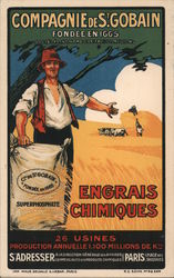 Chemical Fertilizers, Compagnie de Saint-Gobain Postcard